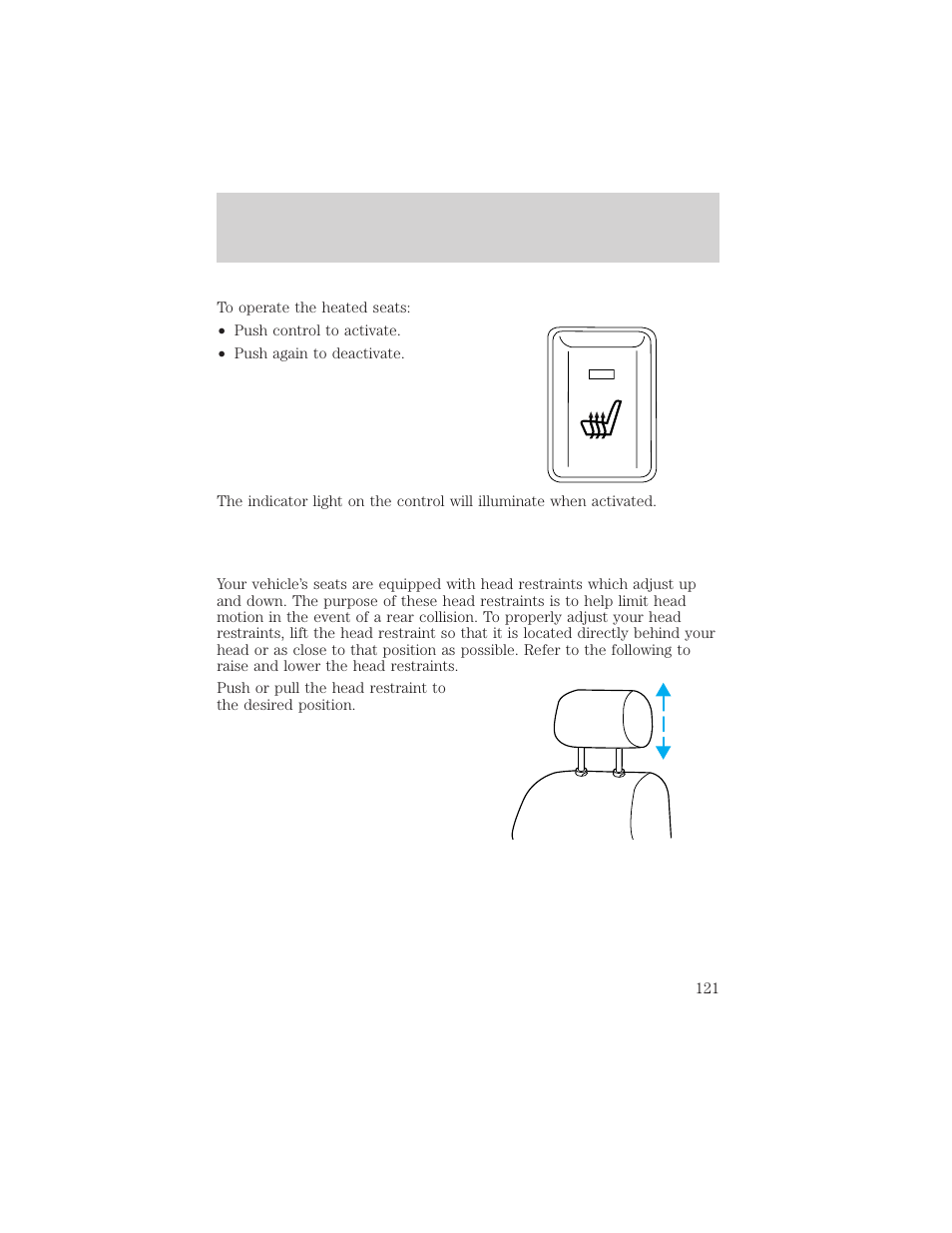 Seating and safety restraints | FORD 2003 Excursion v.2 User Manual | Page 121 / 272