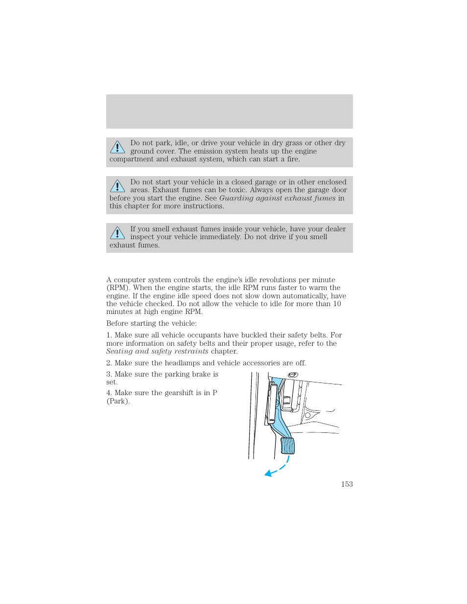 Driving | FORD 2003 Excursion v.2 User Manual | Page 153 / 272