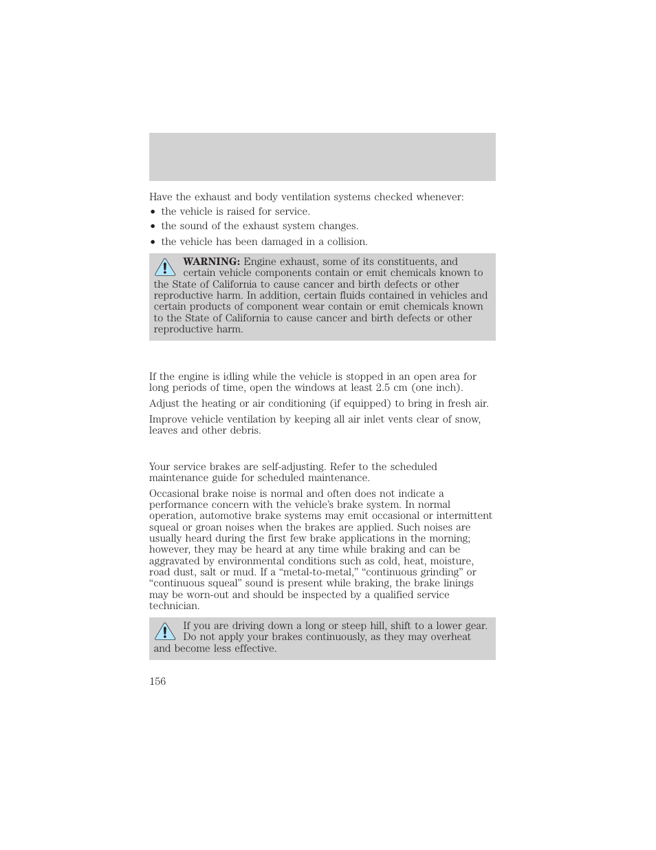 Driving | FORD 2003 Excursion v.2 User Manual | Page 156 / 272