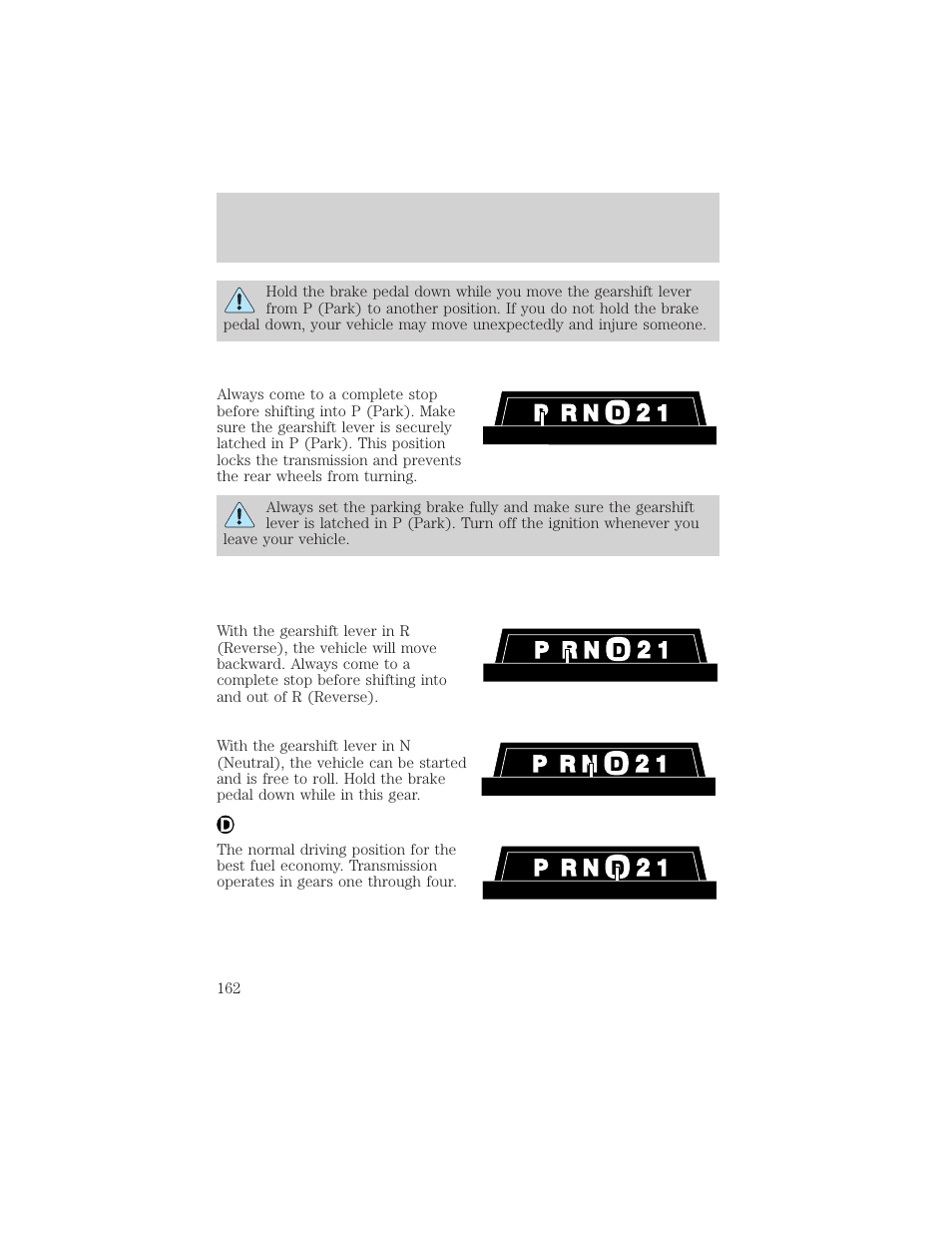 Driving | FORD 2003 Excursion v.2 User Manual | Page 162 / 272
