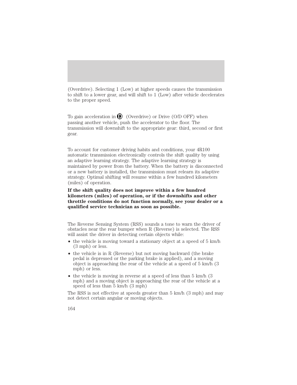 Driving | FORD 2003 Excursion v.2 User Manual | Page 164 / 272