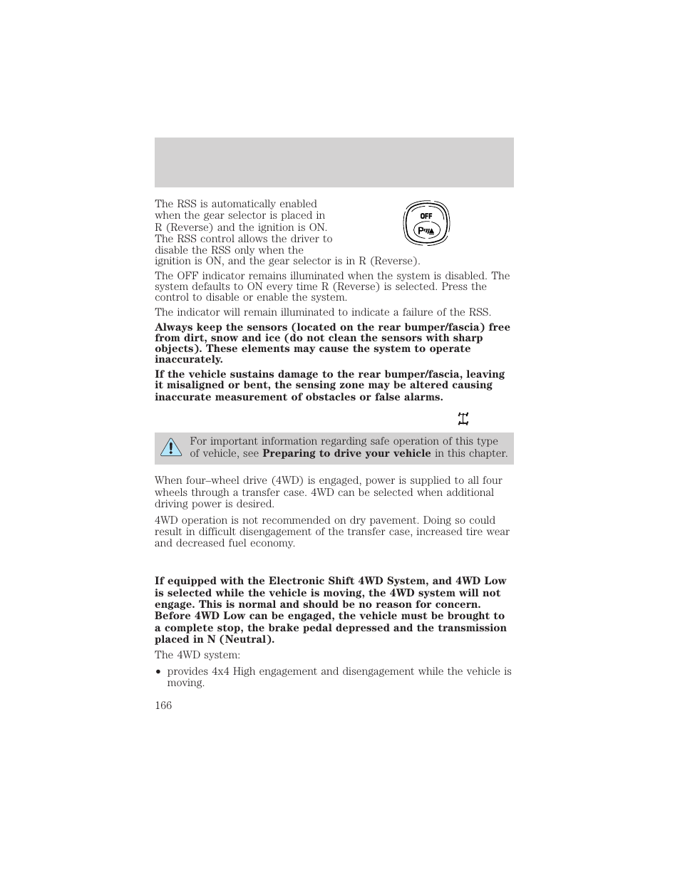 Driving | FORD 2003 Excursion v.2 User Manual | Page 166 / 272