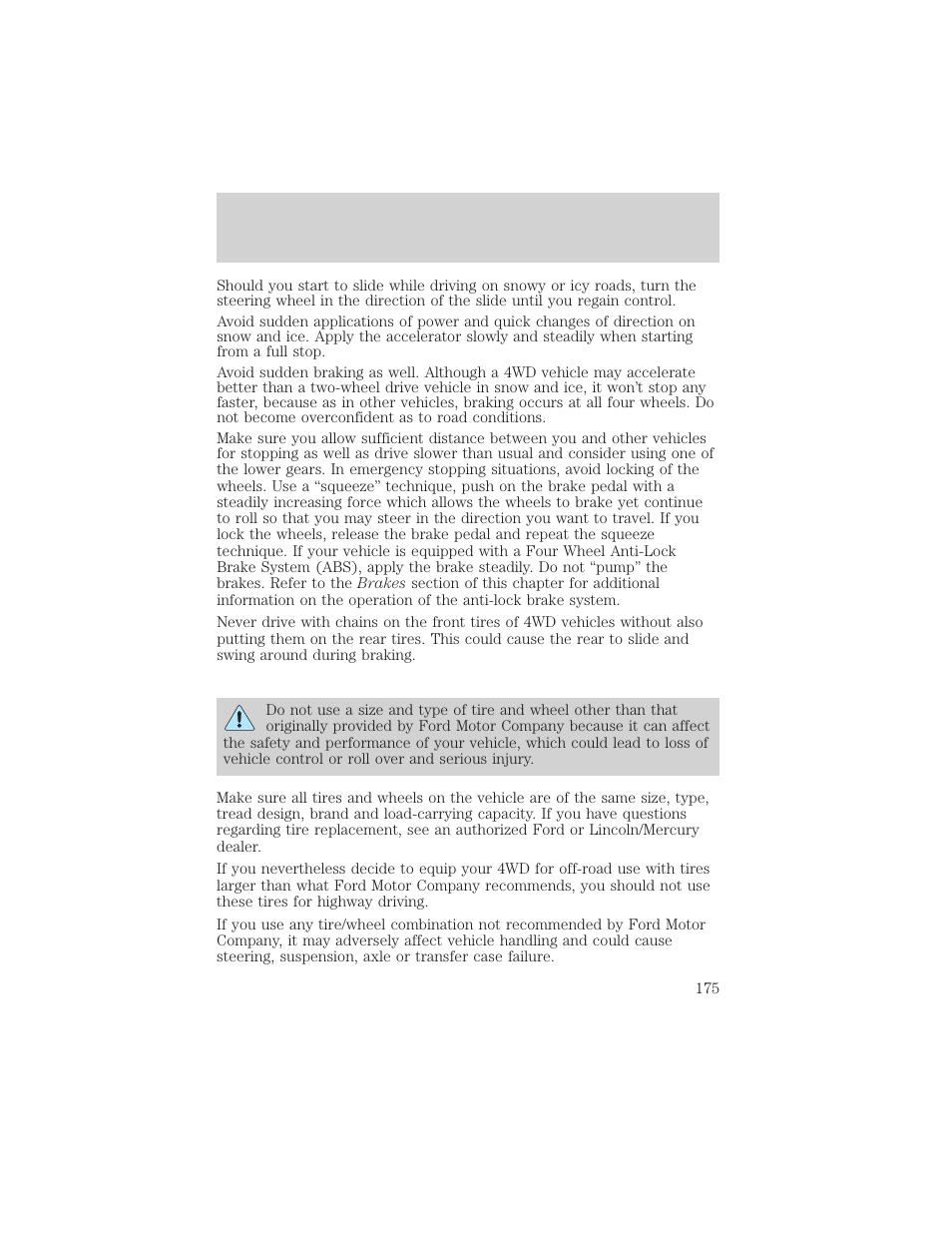 Driving | FORD 2003 Excursion v.2 User Manual | Page 175 / 272
