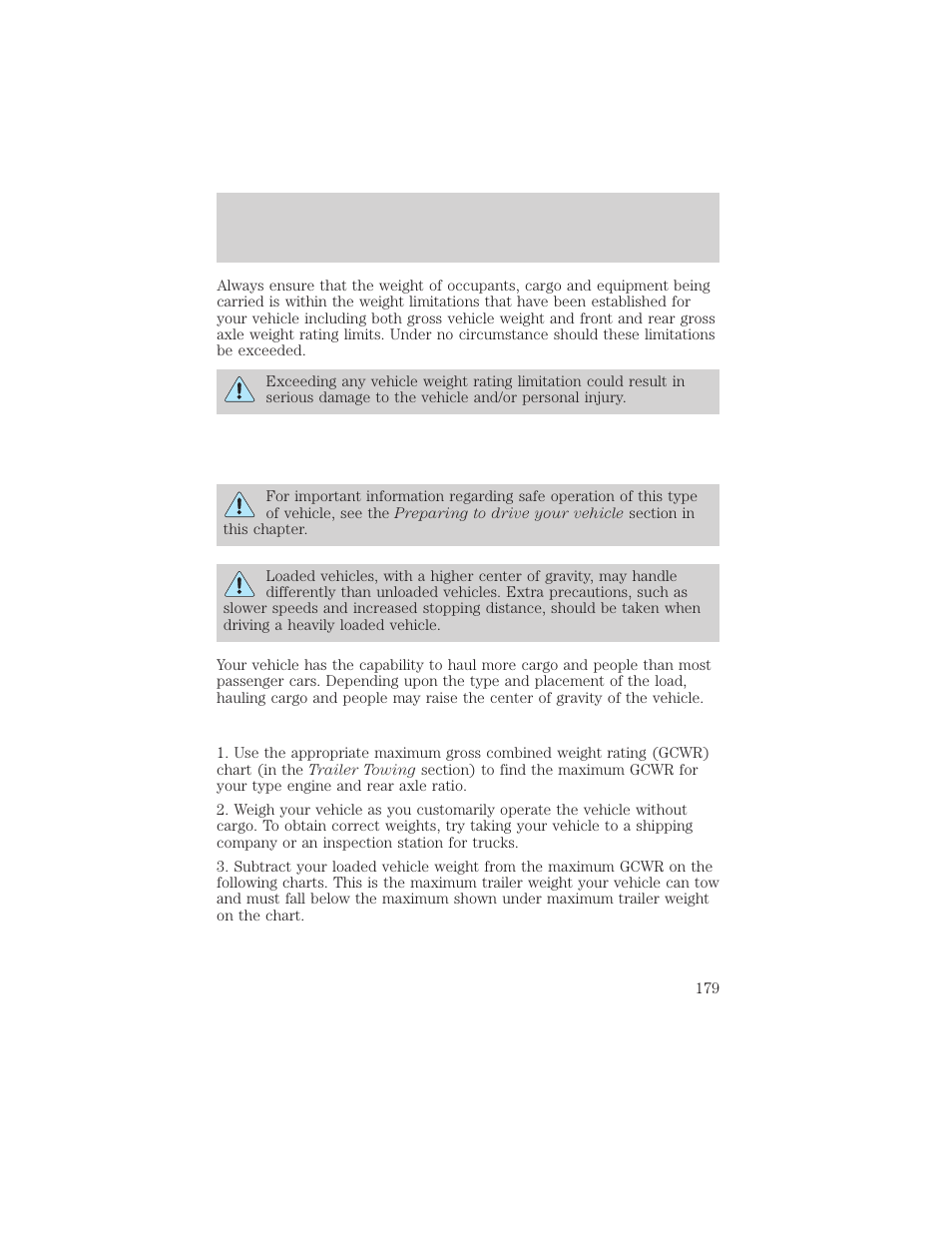 Driving | FORD 2003 Excursion v.2 User Manual | Page 179 / 272