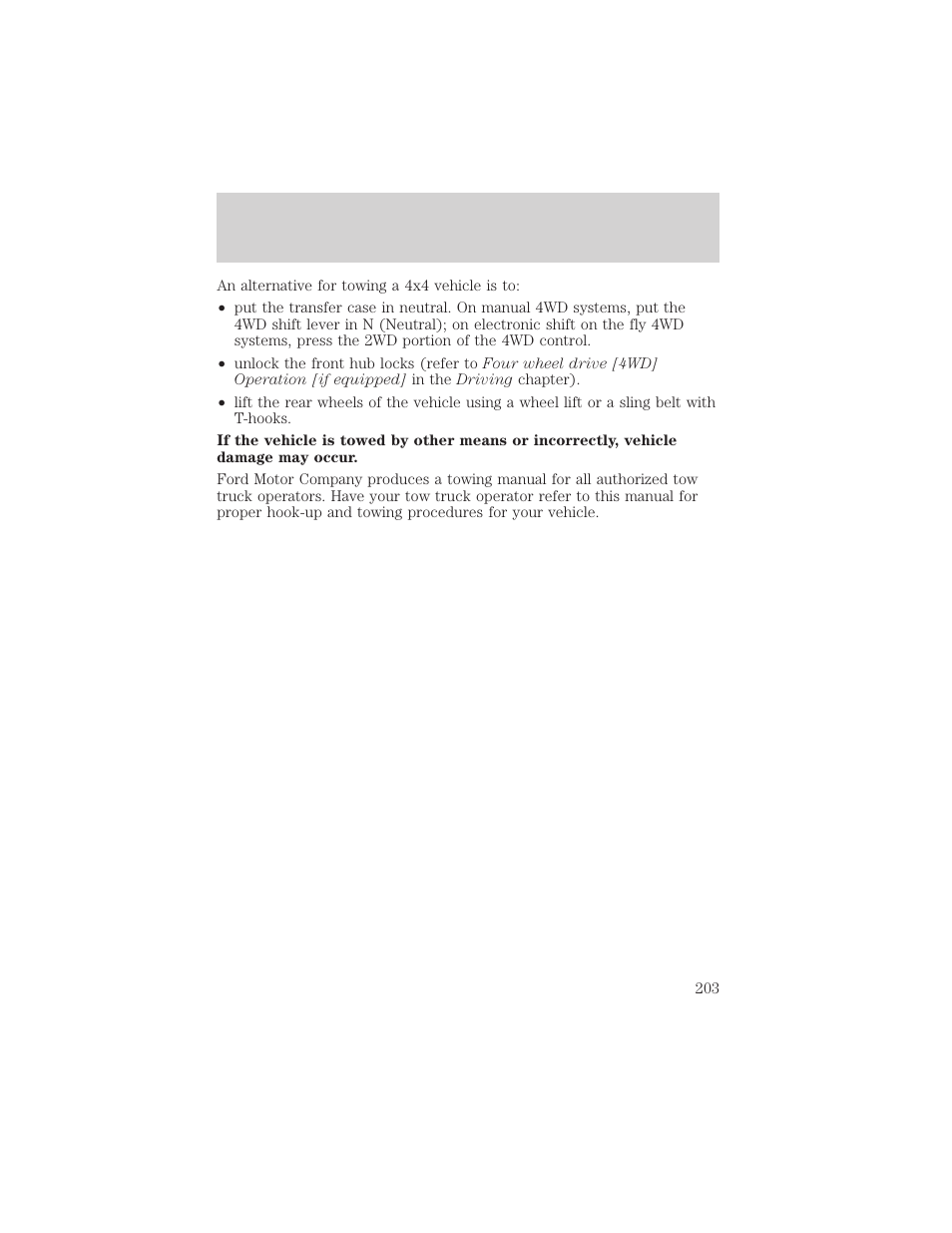 Roadside emergencies | FORD 2003 Excursion v.2 User Manual | Page 203 / 272