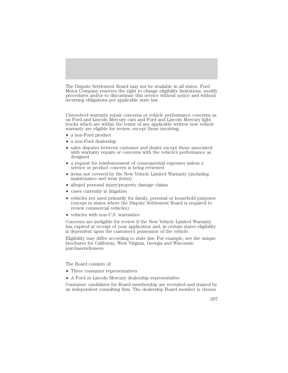 Customer assistance | FORD 2003 Excursion v.2 User Manual | Page 207 / 272
