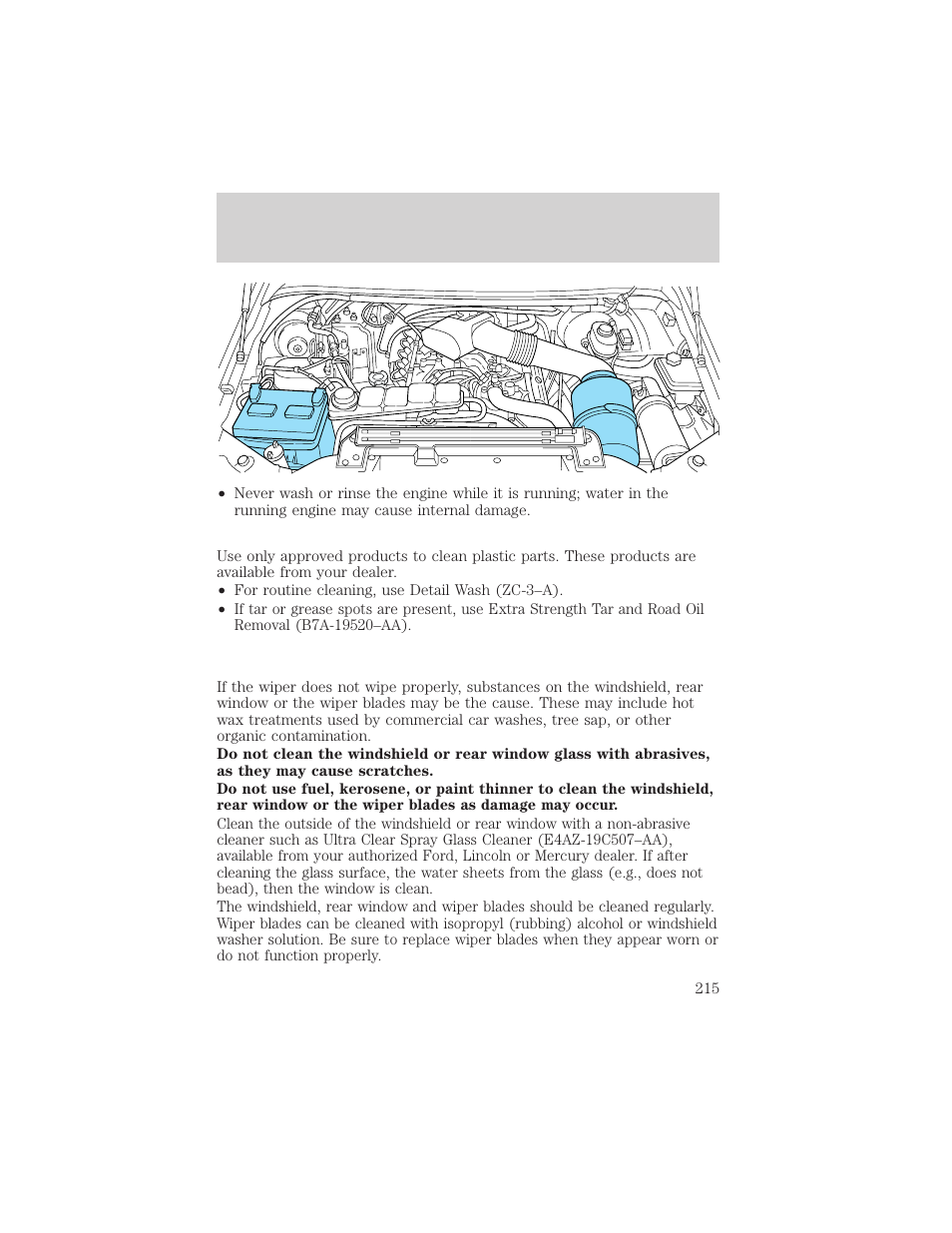 Cleaning | FORD 2003 Excursion v.2 User Manual | Page 215 / 272
