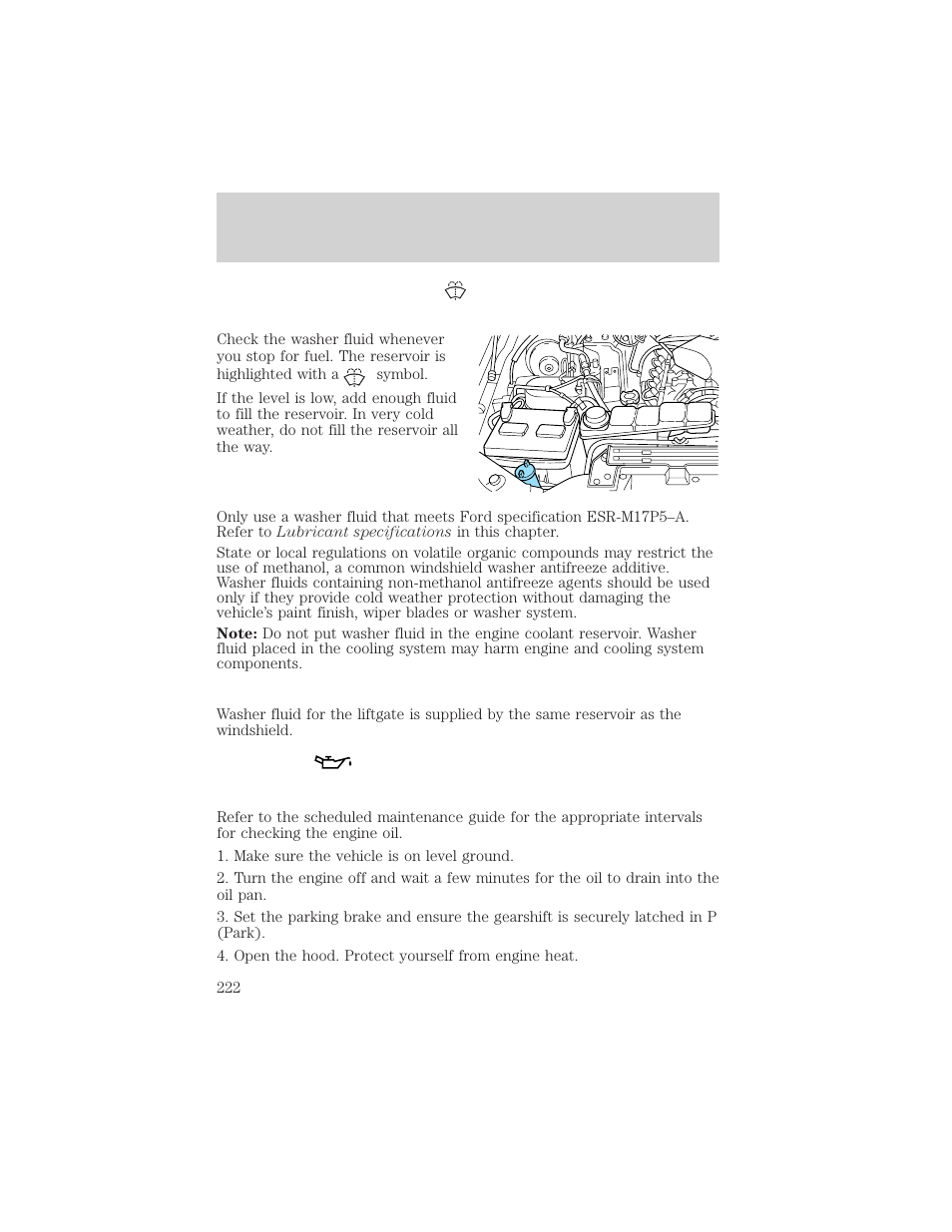 Maintenance and specifications | FORD 2003 Excursion v.2 User Manual | Page 222 / 272