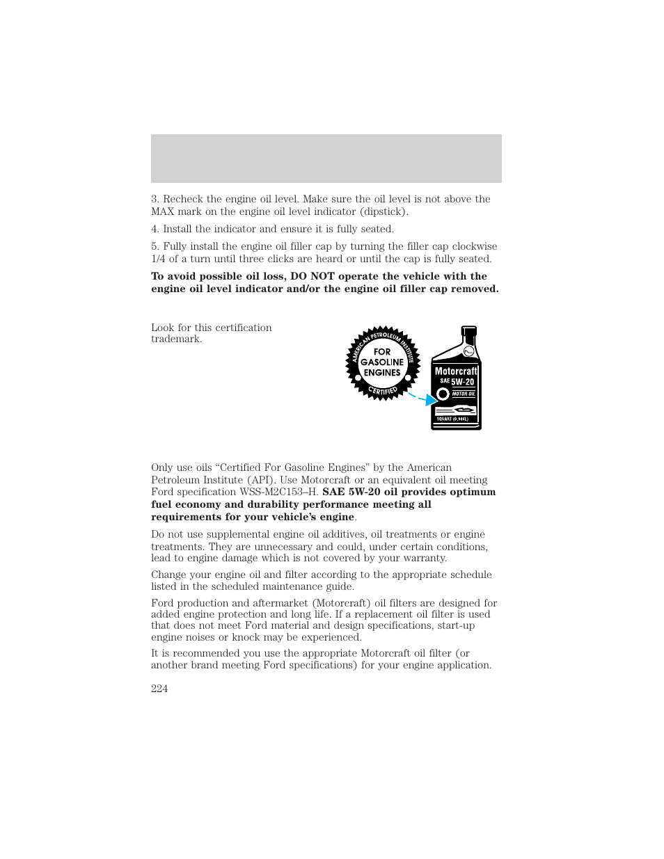 Maintenance and specifications | FORD 2003 Excursion v.2 User Manual | Page 224 / 272
