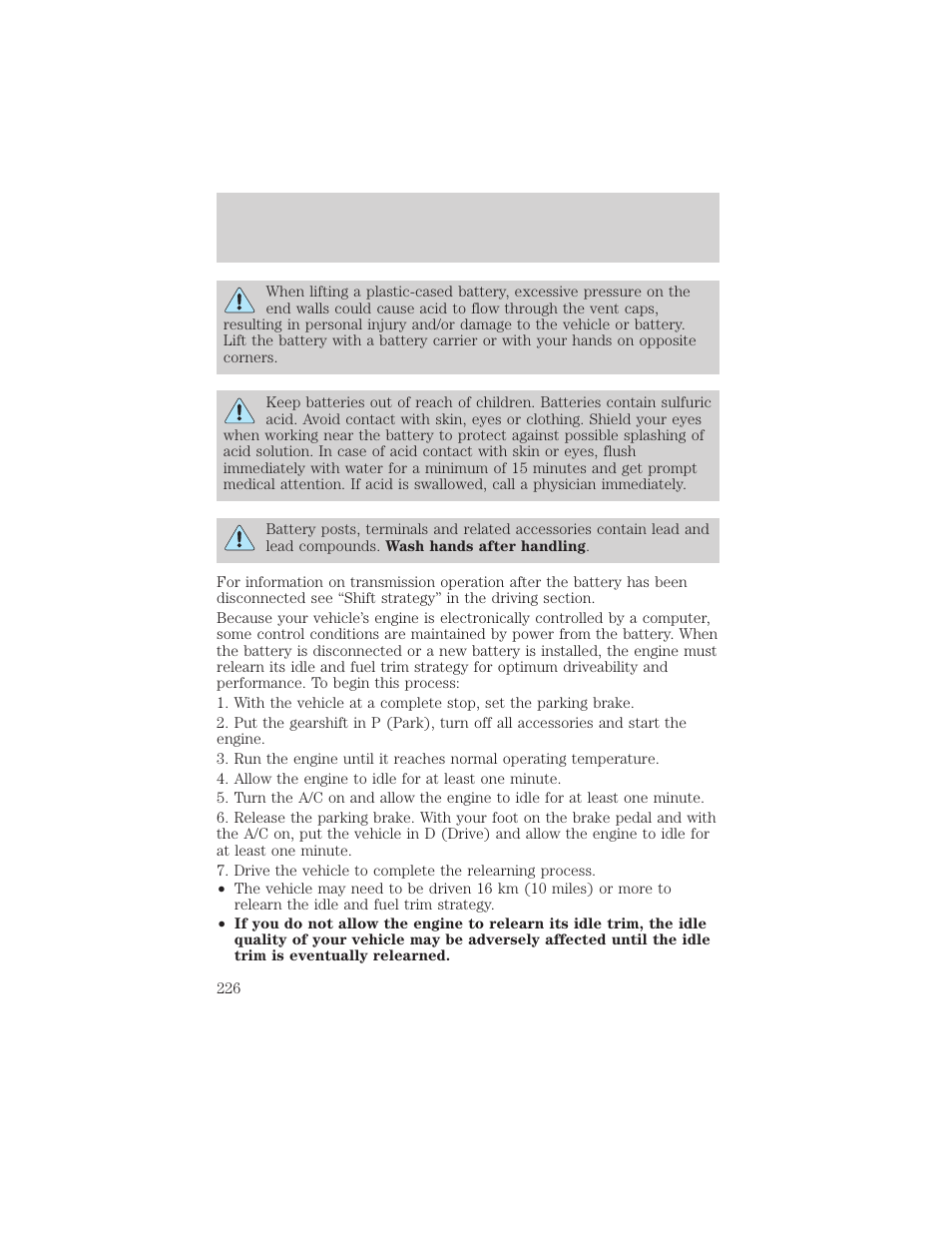 Maintenance and specifications | FORD 2003 Excursion v.2 User Manual | Page 226 / 272