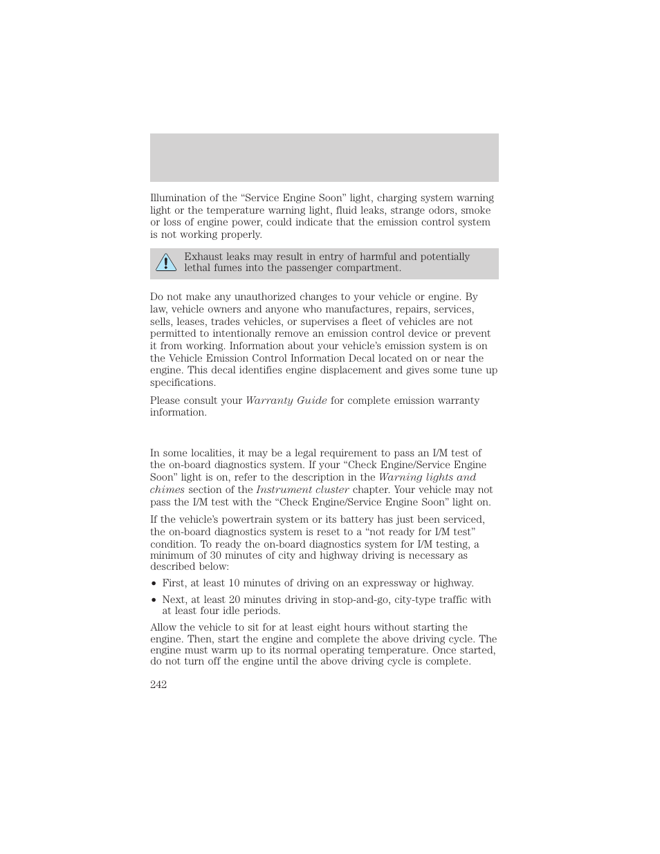 Maintenance and specifications | FORD 2003 Excursion v.2 User Manual | Page 242 / 272