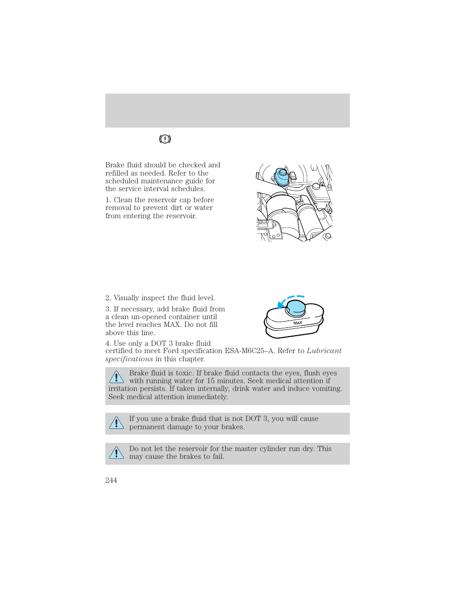 Maintenance and specifications | FORD 2003 Excursion v.2 User Manual | Page 244 / 272