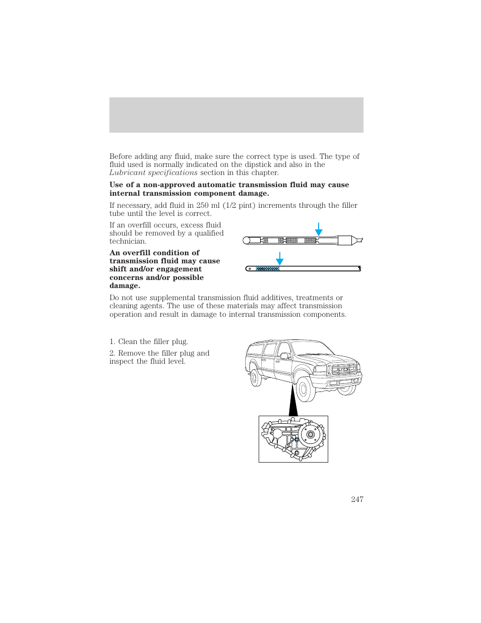 Maintenance and specifications | FORD 2003 Excursion v.2 User Manual | Page 247 / 272