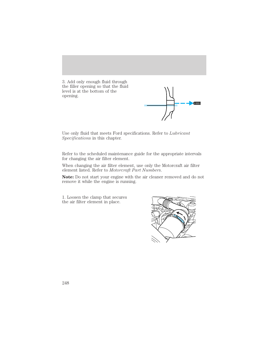 Maintenance and specifications | FORD 2003 Excursion v.2 User Manual | Page 248 / 272