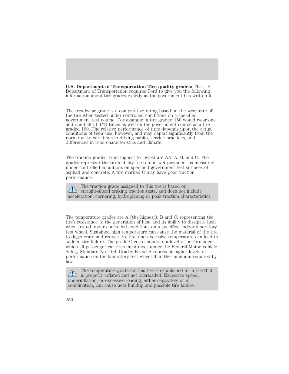 Maintenance and specifications | FORD 2003 Excursion v.2 User Manual | Page 250 / 272