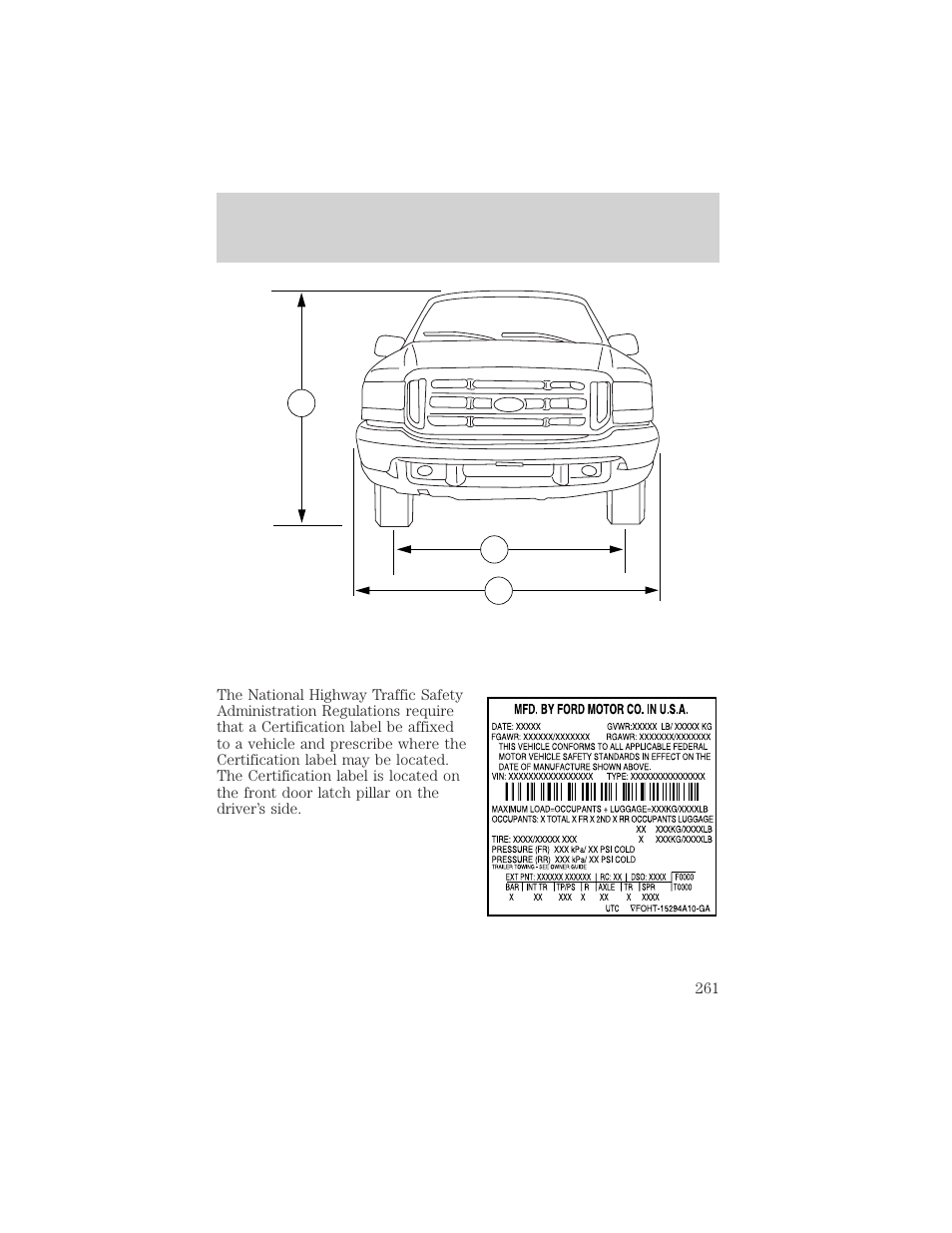 Maintenance and specifications | FORD 2003 Excursion v.2 User Manual | Page 261 / 272