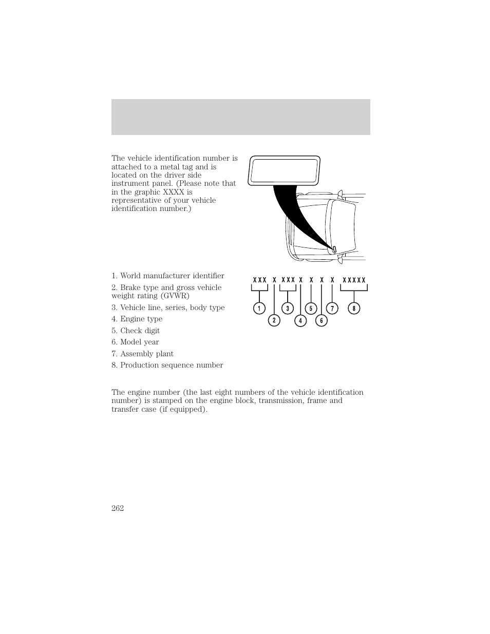 Maintenance and specifications | FORD 2003 Excursion v.2 User Manual | Page 262 / 272