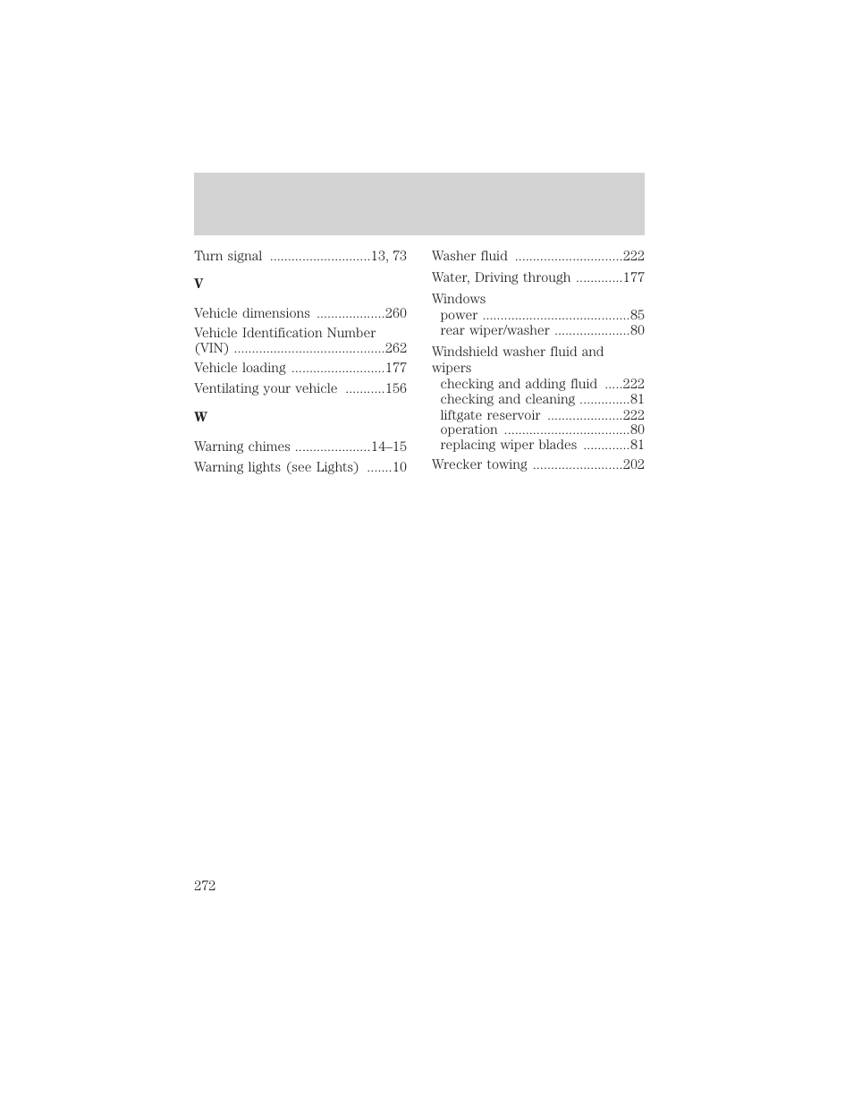 Index | FORD 2003 Excursion v.2 User Manual | Page 272 / 272