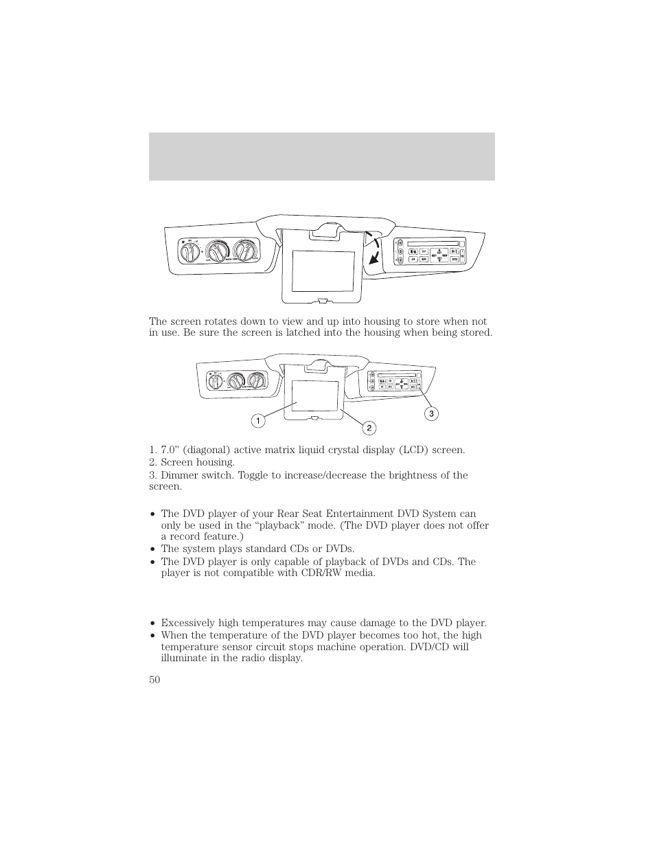 Entertainment systems | FORD 2003 Excursion v.2 User Manual | Page 50 / 272