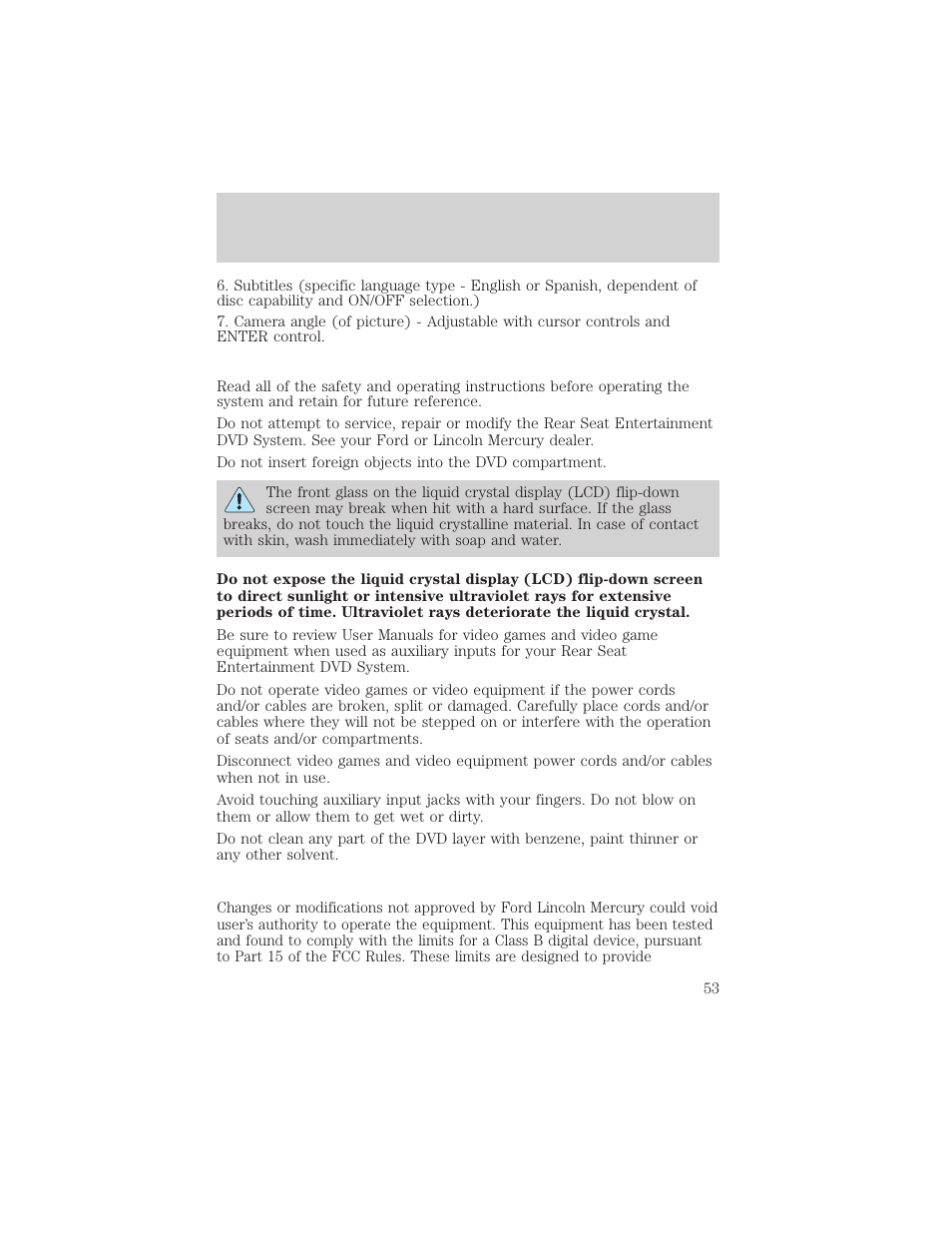 Entertainment systems | FORD 2003 Excursion v.2 User Manual | Page 53 / 272