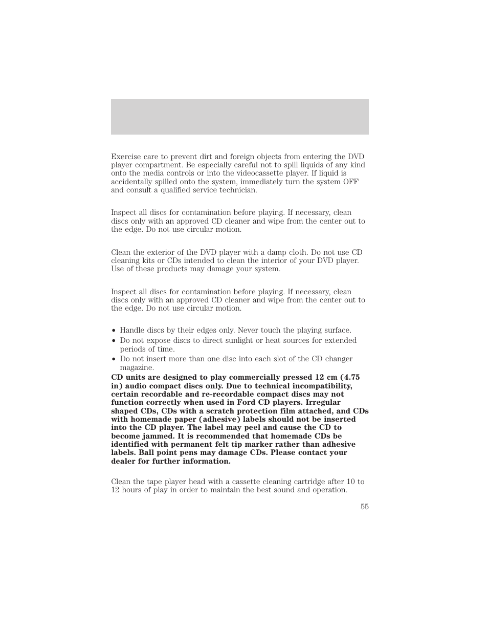 Entertainment systems | FORD 2003 Excursion v.2 User Manual | Page 55 / 272