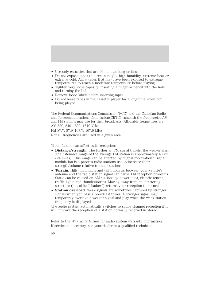 Entertainment systems | FORD 2003 Excursion v.2 User Manual | Page 56 / 272