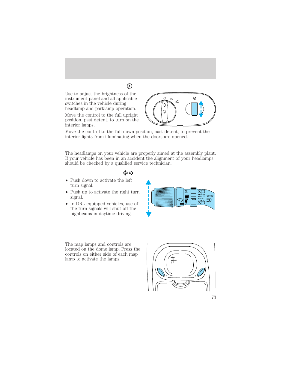 Lights | FORD 2003 Excursion v.2 User Manual | Page 73 / 272