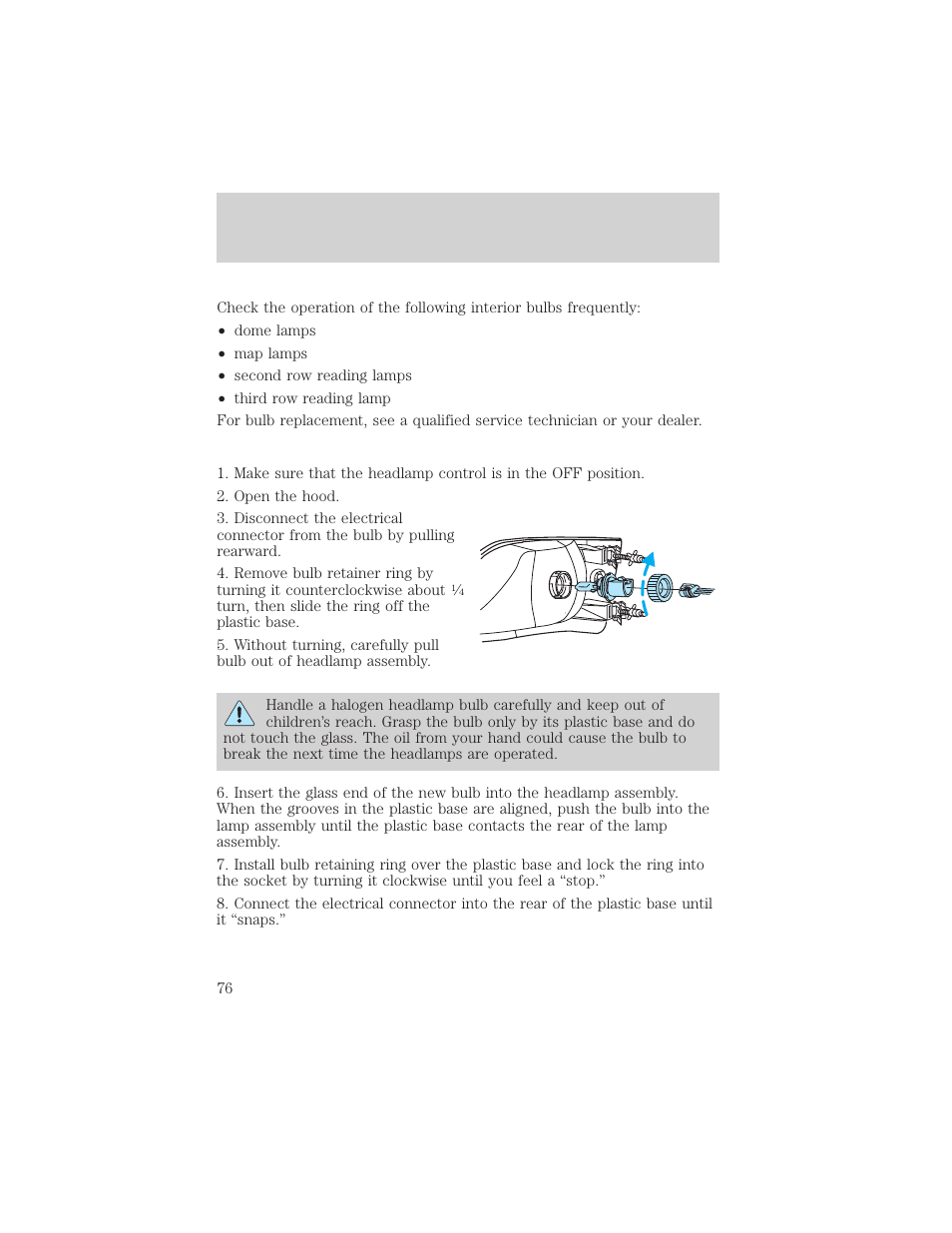 Lights | FORD 2003 Excursion v.2 User Manual | Page 76 / 272