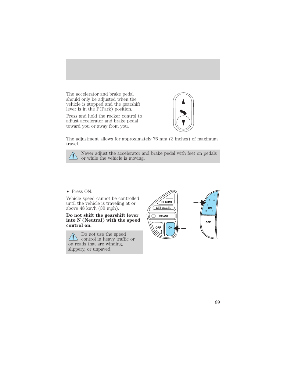Driver controls | FORD 2003 Excursion v.2 User Manual | Page 89 / 272