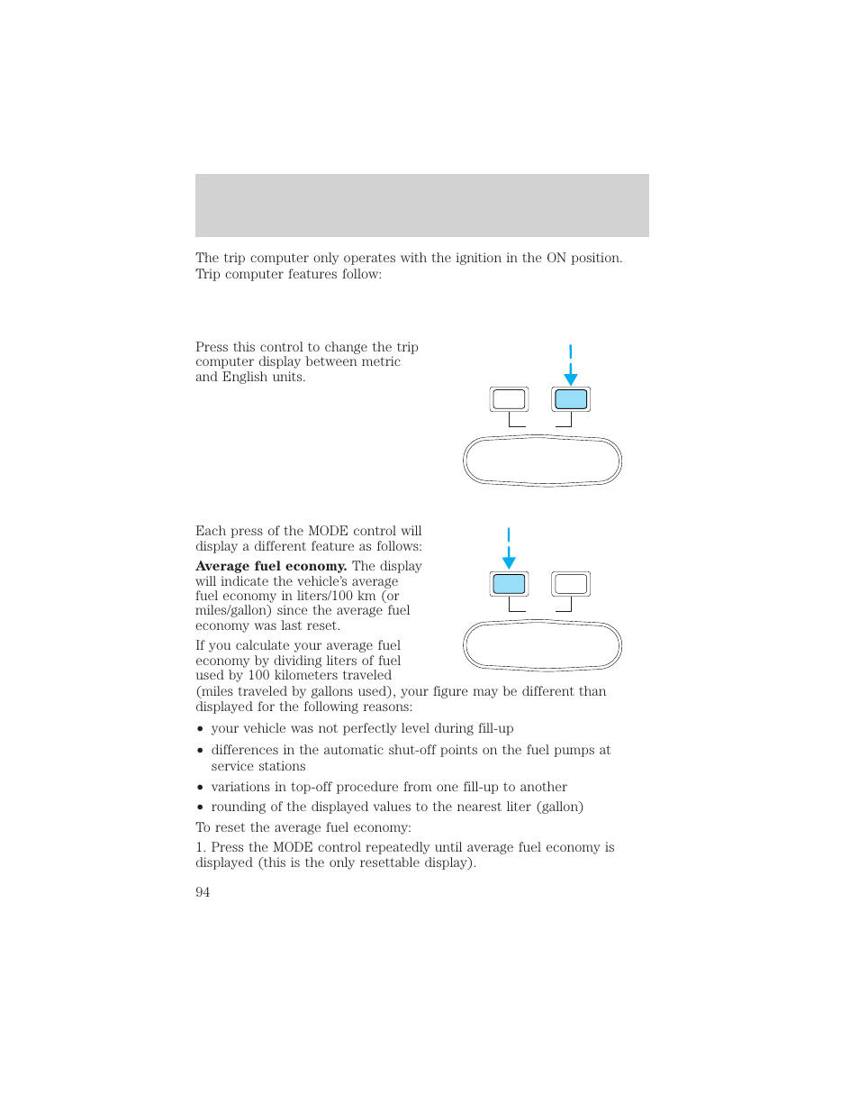 Driver controls | FORD 2003 Excursion v.2 User Manual | Page 94 / 272