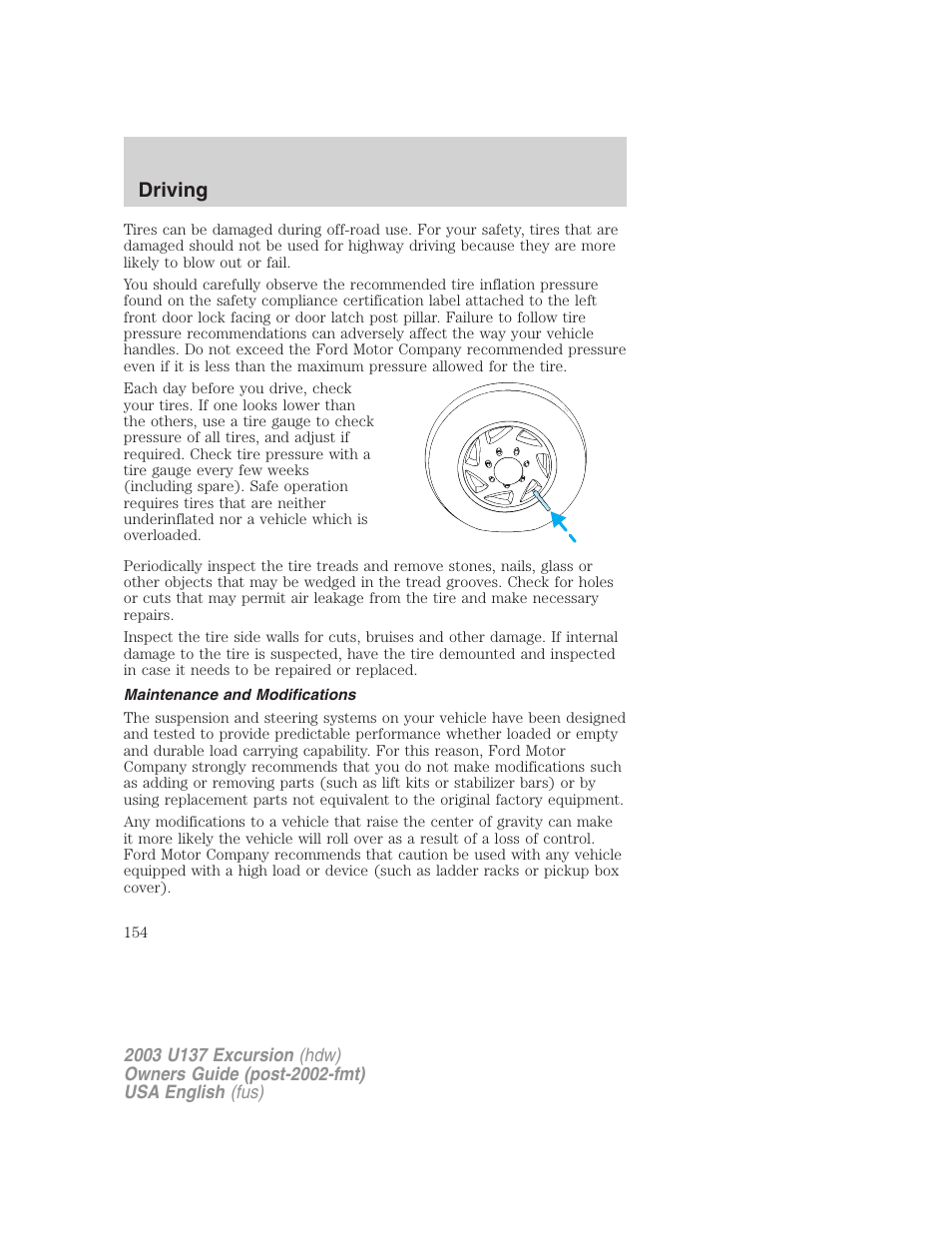 Driving | FORD 2003 Excursion v.3 User Manual | Page 154 / 256