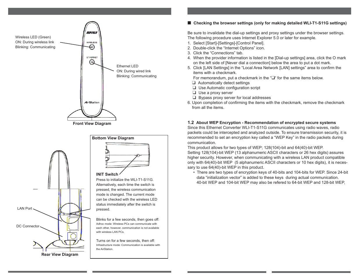 Buffalo Technology Buffalo AirStation WLI-T1-S11G User Manual | Page 2 / 6