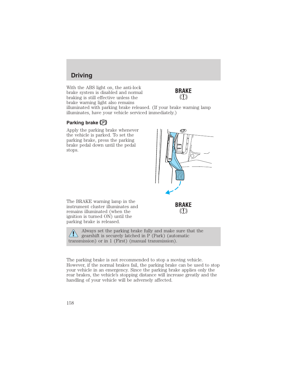 Driving | FORD 2003 Excursion v.4 User Manual | Page 158 / 272