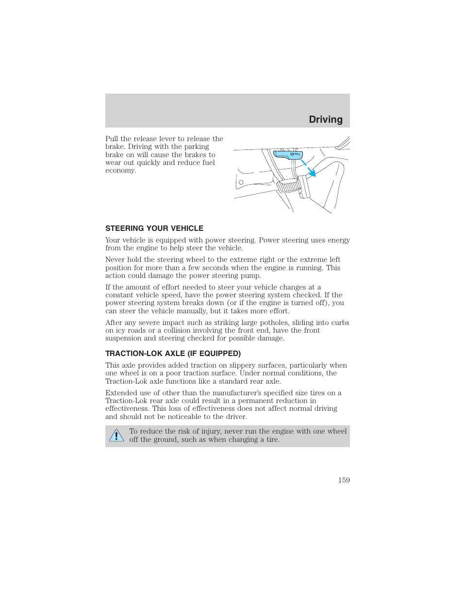 Driving | FORD 2003 Excursion v.4 User Manual | Page 159 / 272