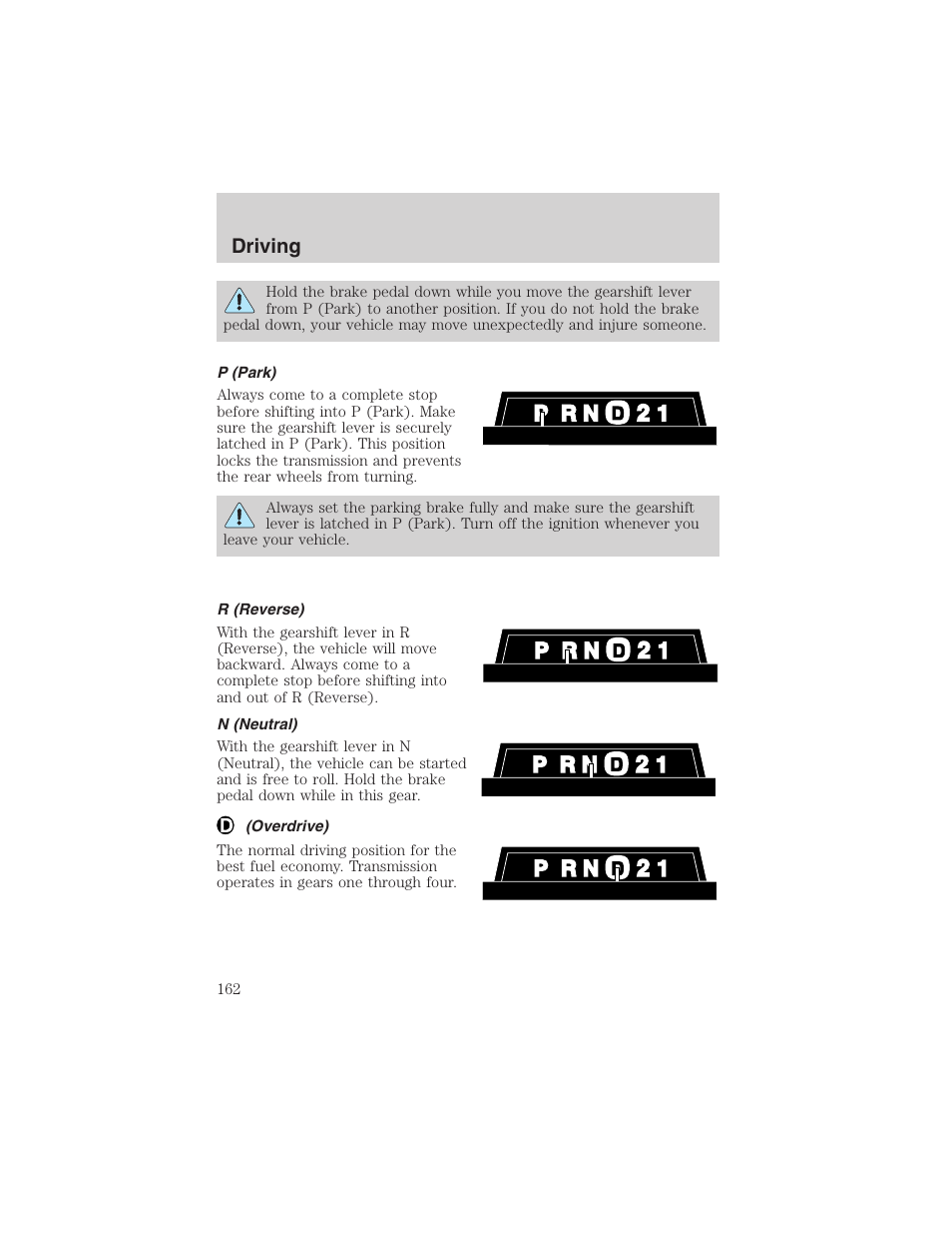 Driving | FORD 2003 Excursion v.4 User Manual | Page 162 / 272