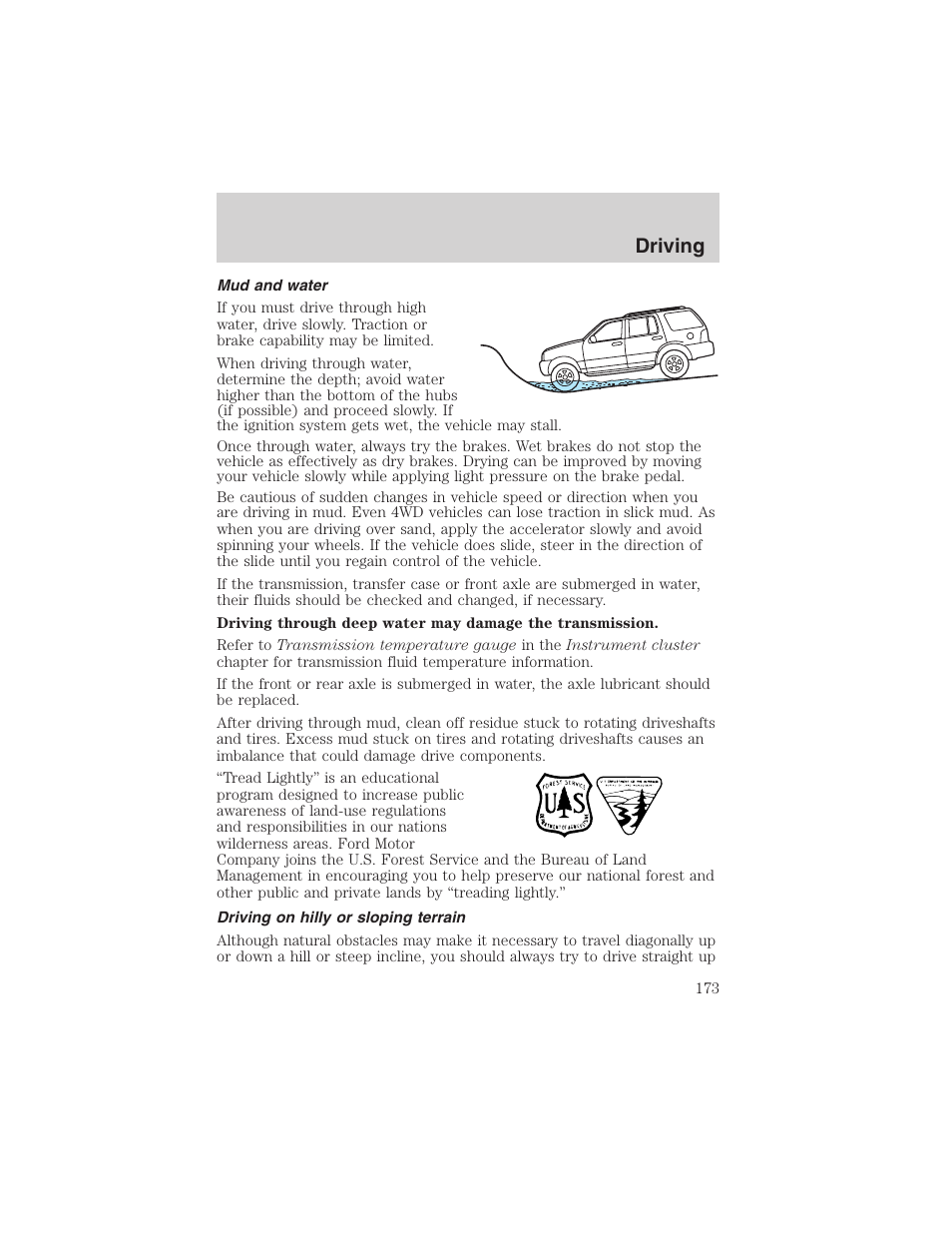 Driving | FORD 2003 Excursion v.4 User Manual | Page 173 / 272