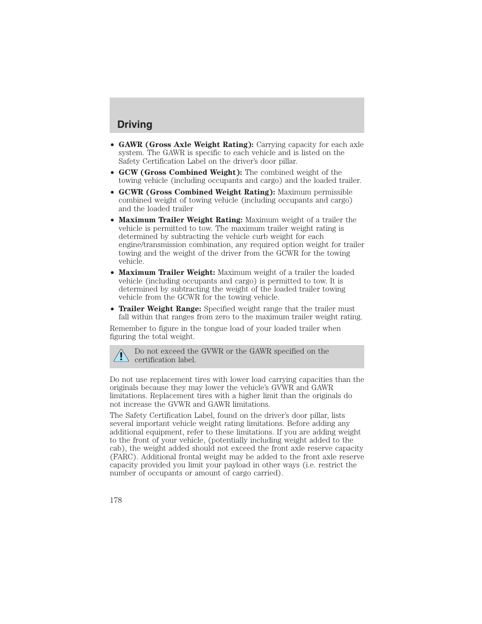 Driving | FORD 2003 Excursion v.4 User Manual | Page 178 / 272