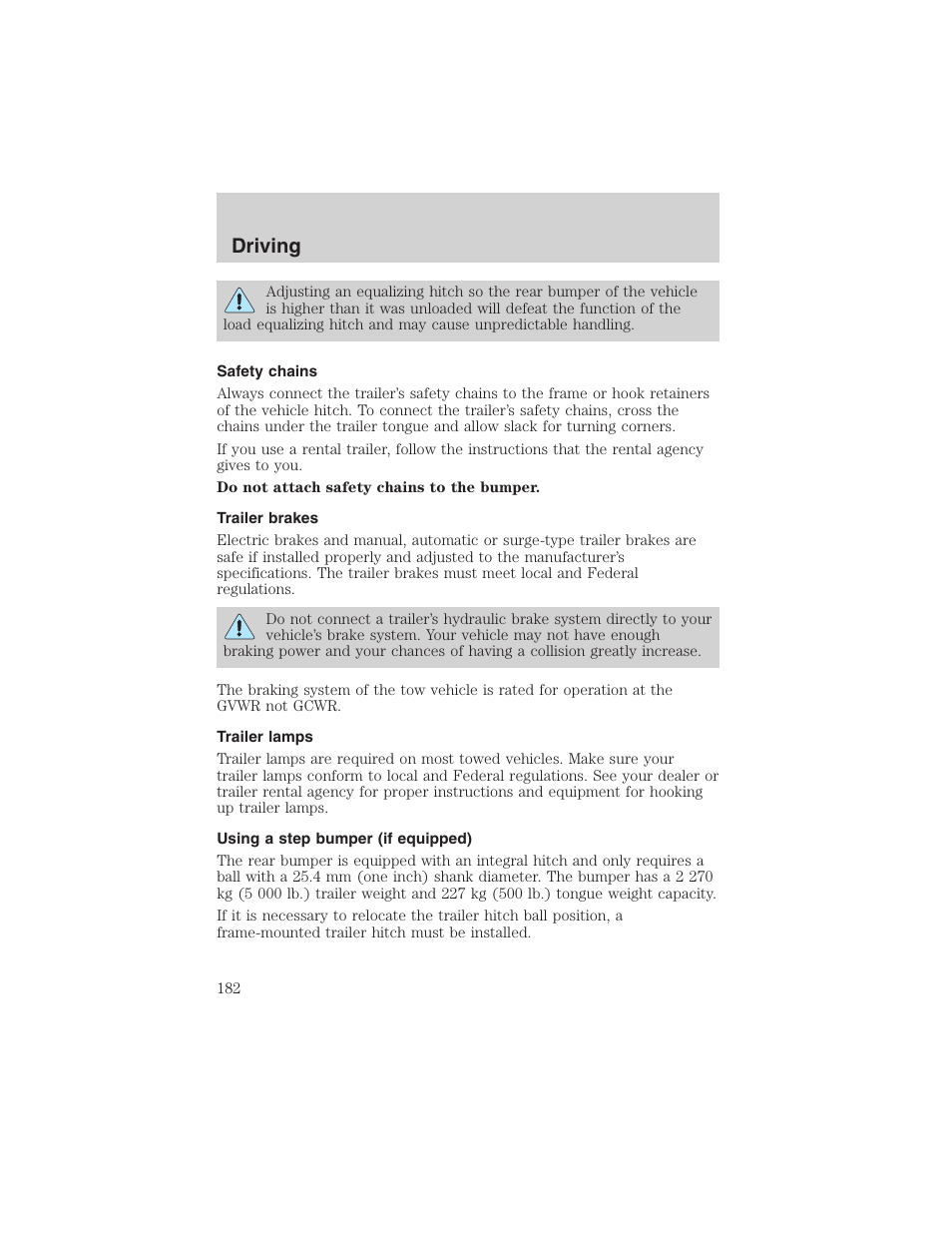 Driving | FORD 2003 Excursion v.4 User Manual | Page 182 / 272