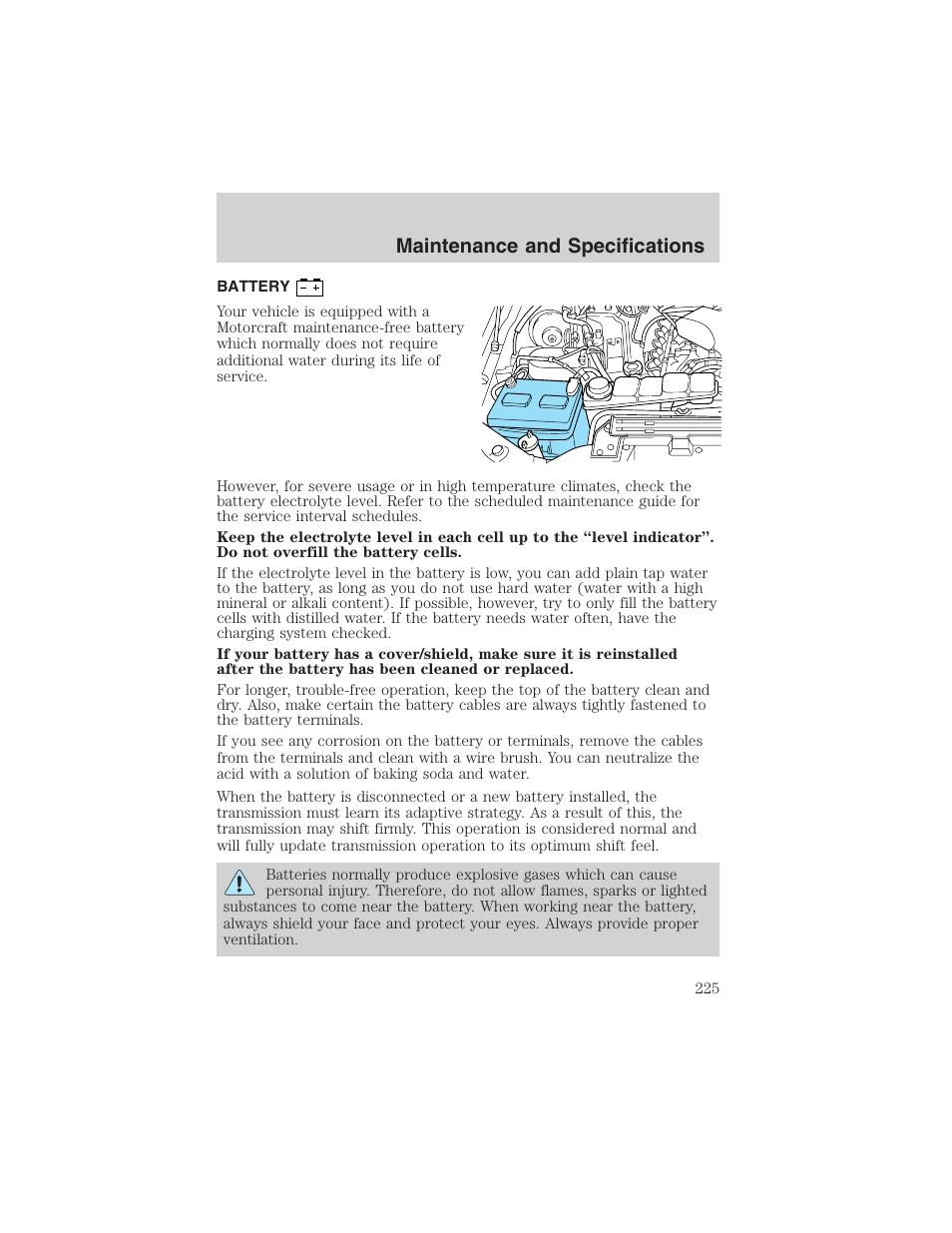 Maintenance and specifications | FORD 2003 Excursion v.4 User Manual | Page 225 / 272