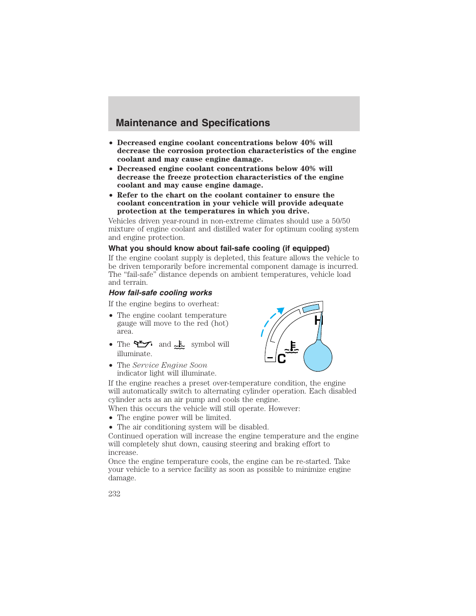 Maintenance and specifications | FORD 2003 Excursion v.4 User Manual | Page 232 / 272