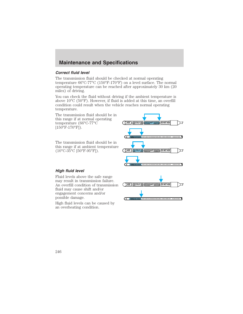 Maintenance and specifications | FORD 2003 Excursion v.4 User Manual | Page 246 / 272