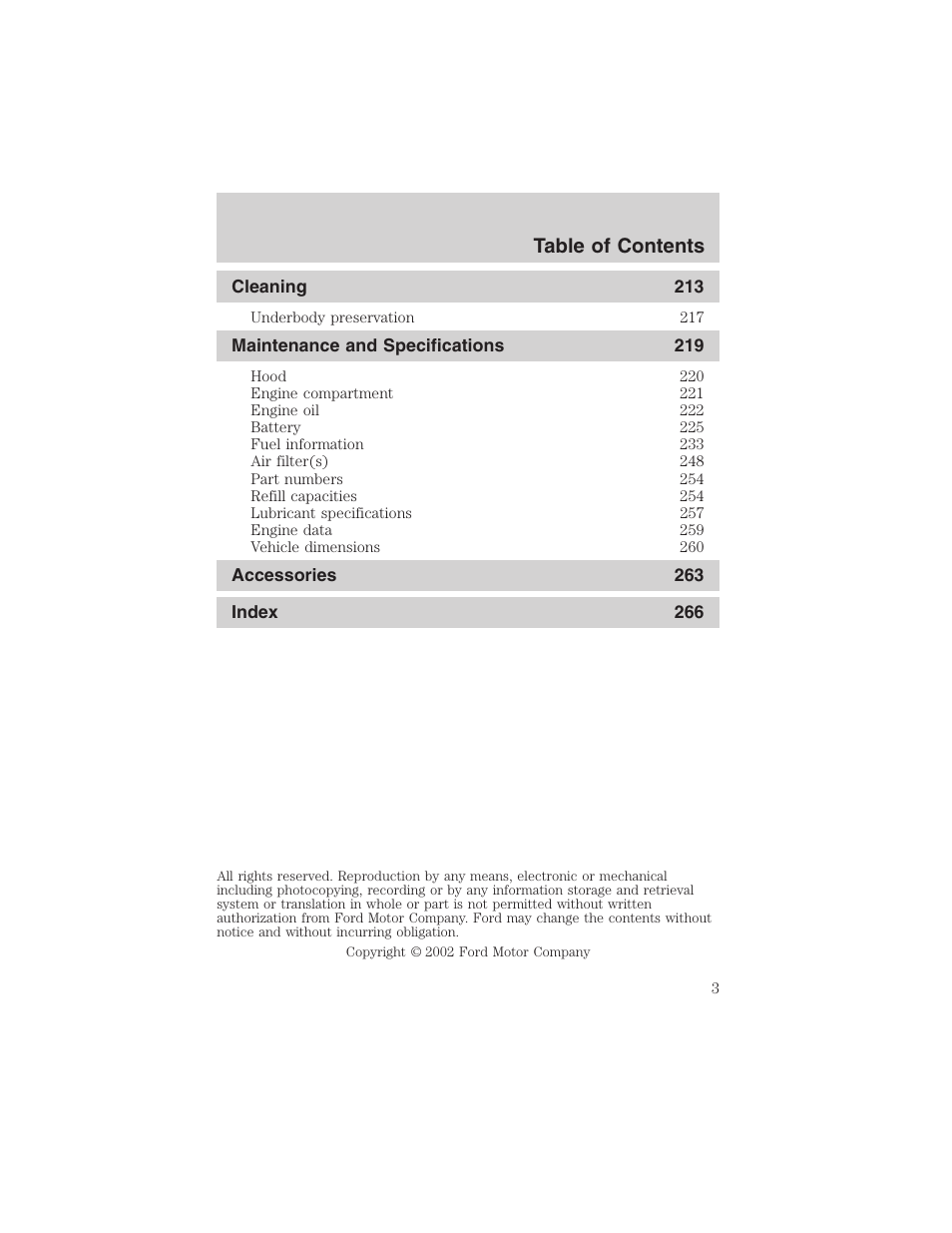 FORD 2003 Excursion v.4 User Manual | Page 3 / 272
