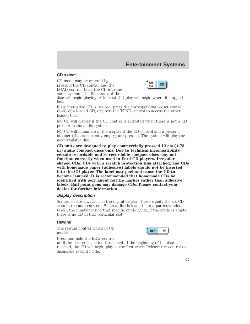 Entertainment systems | FORD 2003 Excursion v.4 User Manual | Page 33 / 272