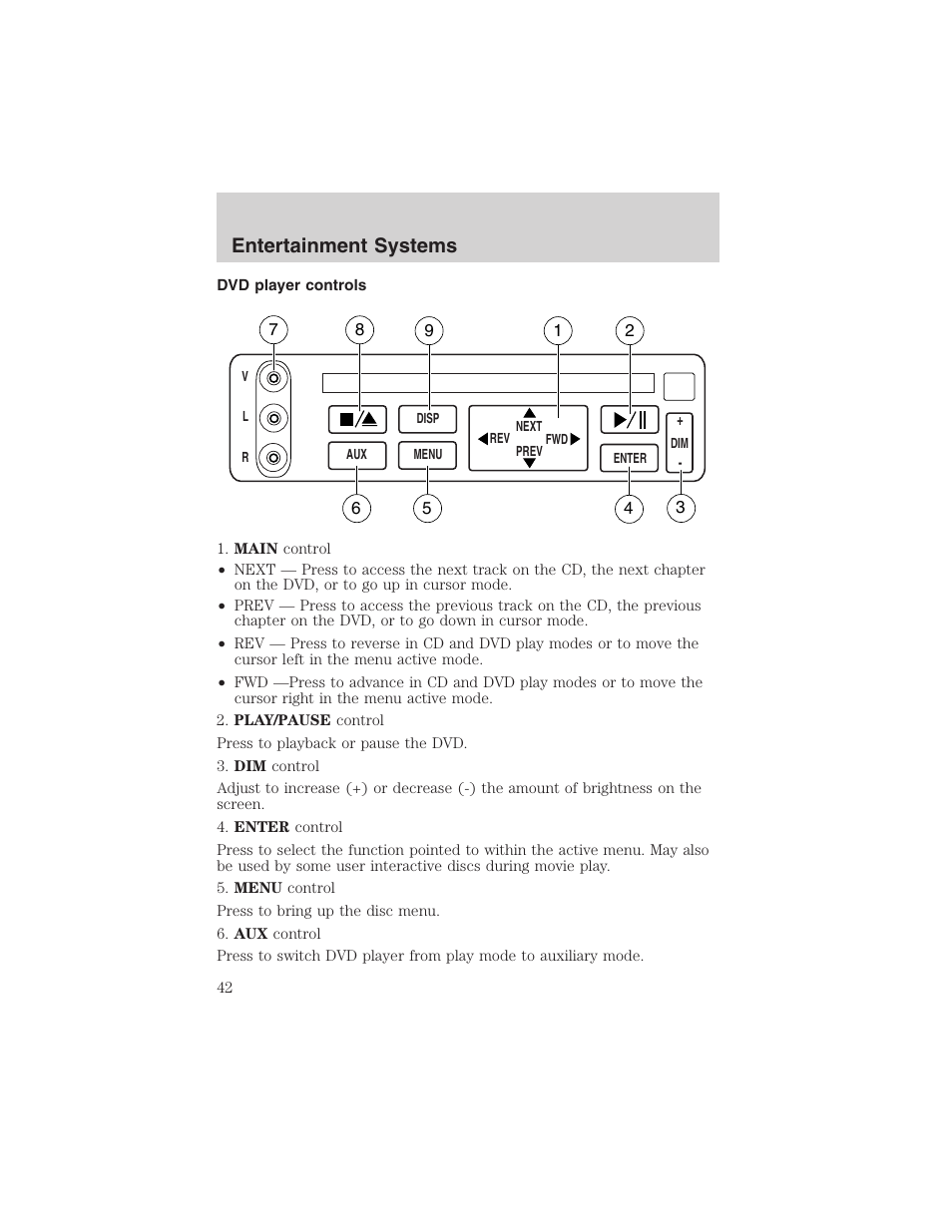 Entertainment systems | FORD 2003 Excursion v.4 User Manual | Page 42 / 272