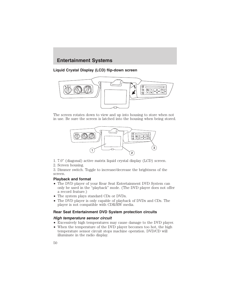 Entertainment systems | FORD 2003 Excursion v.4 User Manual | Page 50 / 272