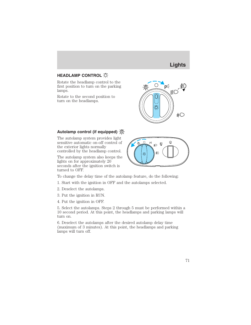 Lights | FORD 2003 Excursion v.4 User Manual | Page 71 / 272