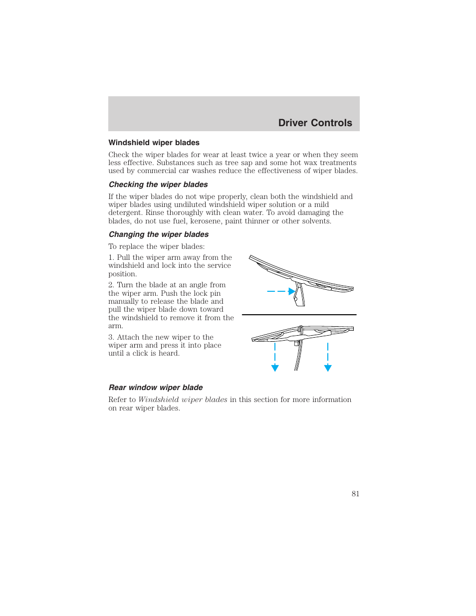 Driver controls | FORD 2003 Excursion v.4 User Manual | Page 81 / 272