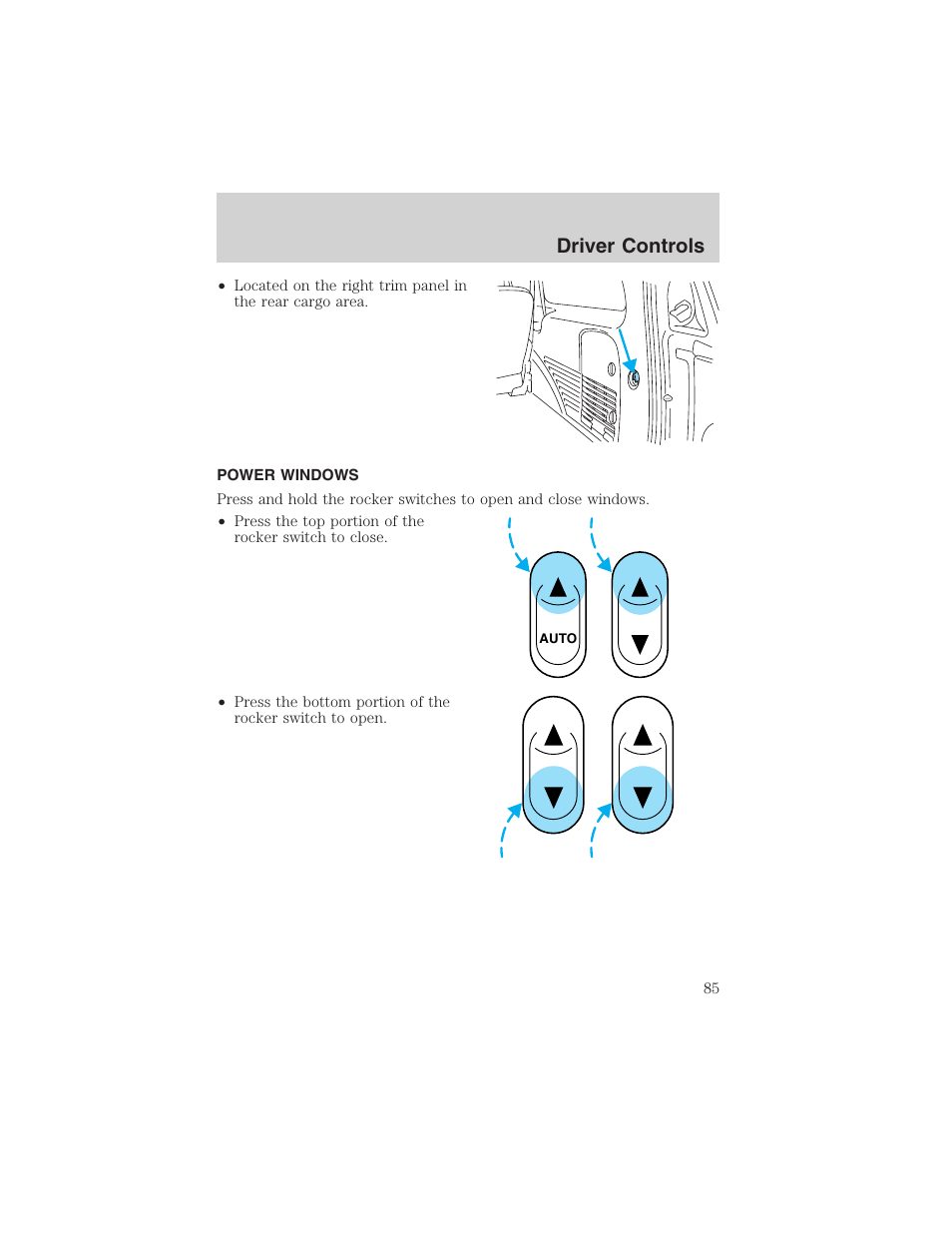 Driver controls | FORD 2003 Excursion v.4 User Manual | Page 85 / 272