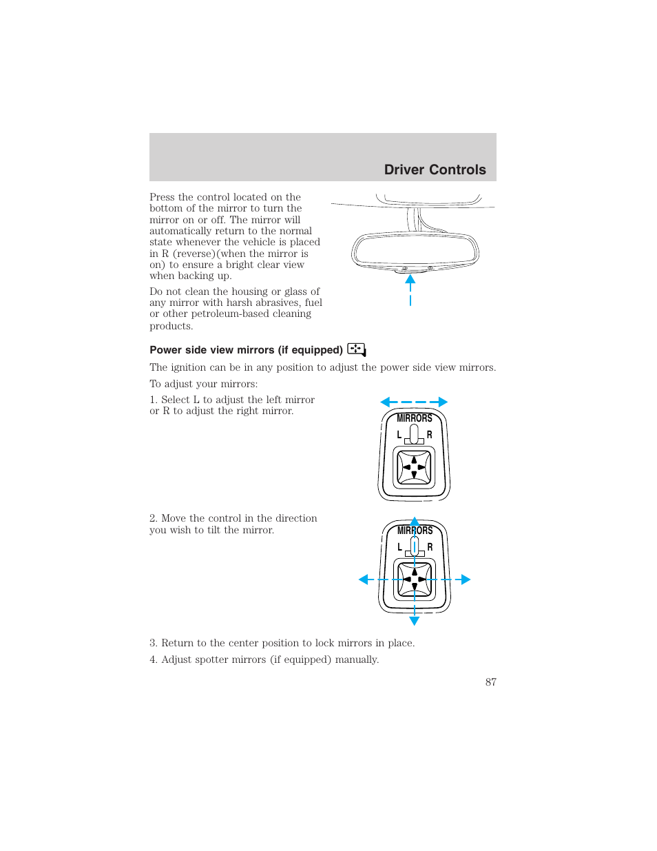 Driver controls | FORD 2003 Excursion v.4 User Manual | Page 87 / 272