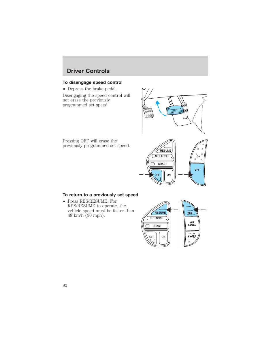 Driver controls | FORD 2003 Excursion v.4 User Manual | Page 92 / 272